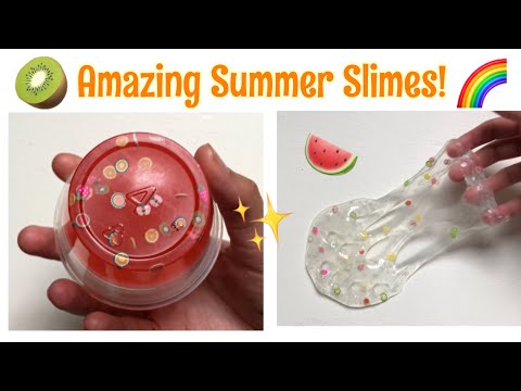 3 AMAZING SUMMER SLIMES! Summer Themed Aesthetic Slimes and How to make them!