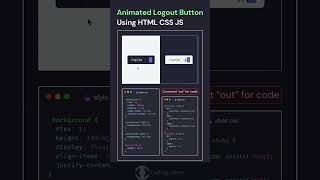 Animated logout button using HTML CSS JavaScript #coding #viral #webdevelopment #shorts