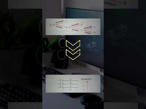 Decimal-to-binary conversion || Simple way 😳 #shorts #youtube