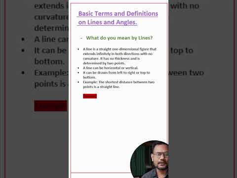 Basic Terms of Lines and Angles | Geometry for Beginners #cbsemaths #matheducation #education #maths