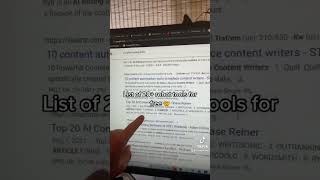 Ai content writing tools free list  #aitool #makemoneywithai #ai #automateyourincome