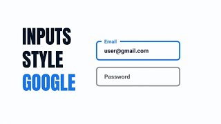 Input Animation With HTML & CSS _ Style Google