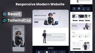 ReactJS, TailwindCSS 4.1 || Build a Modern Responsive Portfolio Website