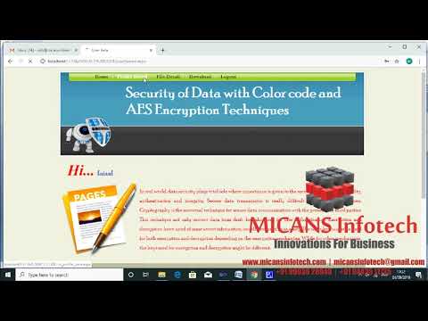 asp .net source code for Security of Data with Color and AES Encryption Techniques