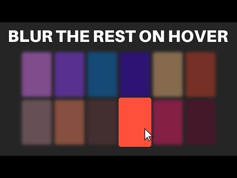Blur the Rest of the Elements on Hover