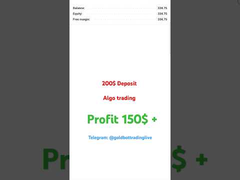 Algo Trading 158$ profit Bot Trading#trading #bestgoldforexsignals #algotrading #autotrading #forex