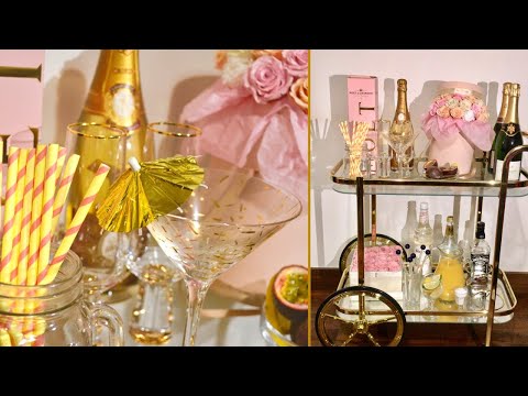 THE ART OF BAR CART STYLING | MY $100 LUXURIOUS BAR CART TOUR