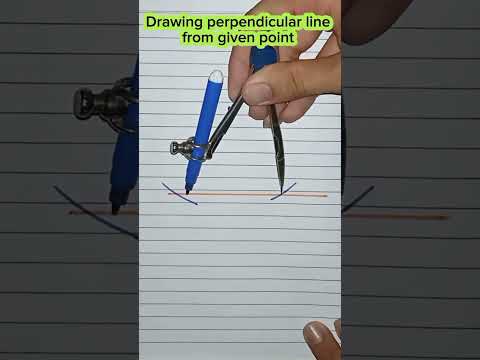 learn to construct perpendicular line from given point #construction #compass