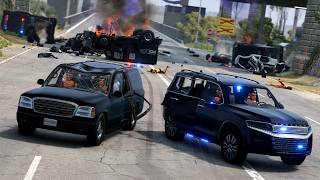 Police Motorcade Attack 11 | BeamNG.drive