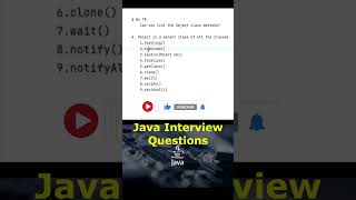 75. Can you list the Object class methods? #javainterviewquestions #javaprogramming
