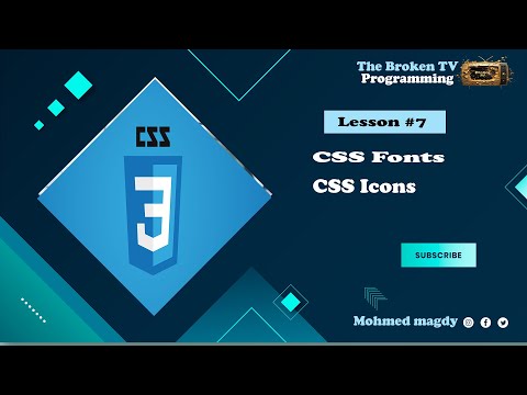 css course for beginners 2023 - lesson 7 | Explanation of css Fonts | css Icons