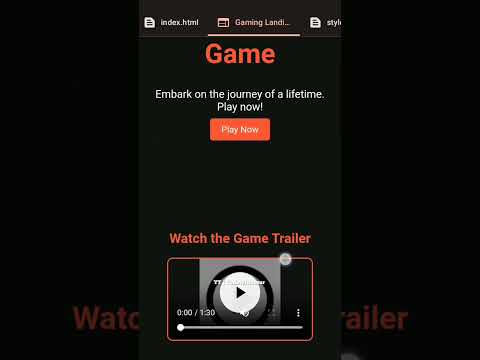 🎮 Epic Gaming Landing Page in HTML & CSS! 🎮#CodeWithAsur #GamingWebsite #HTMLCSS #Shorts