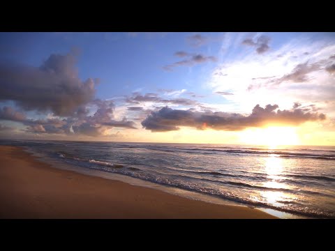 Beautiful Serene Sunset With Ocean Sounds To Relax And Unwind