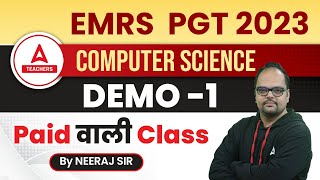 EMRS PGT Computer Science Demo Class #1 | EMRS Computer Science Preparation By Neeraj Sir