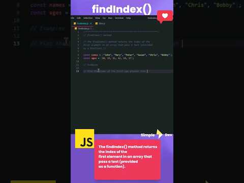 Learn how to FindIndex() in Arrays with Javascript