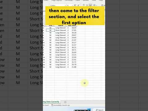 Tip: Filter Data in Seconds #shorts #exceltutorial #excel