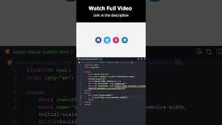 social media icon button animated hover effect html css