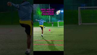 VOLLEY SHOOTING TECHNIQUE CHALLENGE 🤯 #footballcontent #volleygoal #footballchallenge #technique