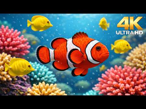 4K Ocean Life  Colorful Fish | Relaxing 4K Aquarium 🌊 Peaceful