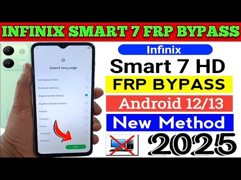 Infinix smart 7 hd Frp Bypass. Google Account Bypass 2025 letest update without computer