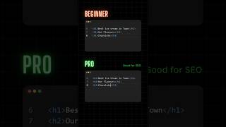 Beginner vs Pro: SEO Mistakes You’re Making in HTML 🔥 #frontendtips