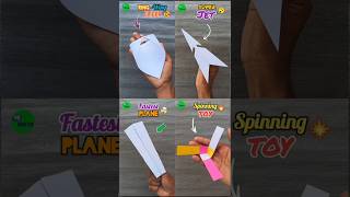 How to make the 4 type of easy paper Toys , best paper Jet , paper plane , paper spinning toy 💥🤩