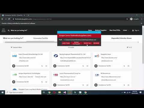 Scraper findmedicalsuppliers.com