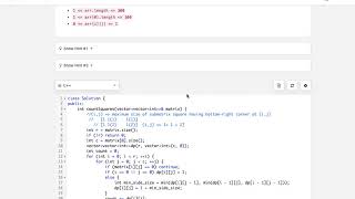 May Leetcoding Challenge - Day 21 - Count Square Submatrices with All Ones in C++ with explanation