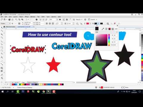 How to Use Contour Tool in Coreldraw 2018