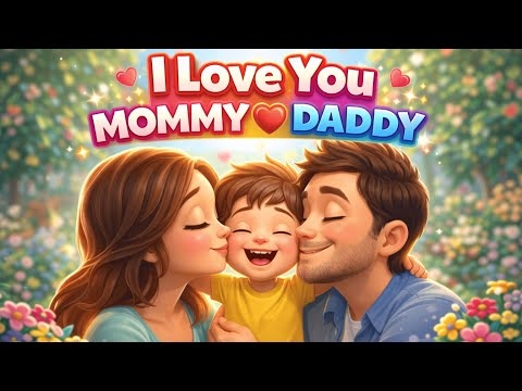 I Love You Mommy❤️& Daddy💙| Sweet Kids Song | 3D Cartoon Nursery Rhyme #ILoveYouMommy #kidslearning