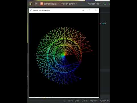 Draw spiral with python #drawcolor