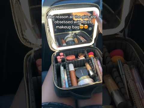 Make Up Bag with LED Mirror #makeup #makeupbag #cosmetics  #cosmeticbag #makeuplover