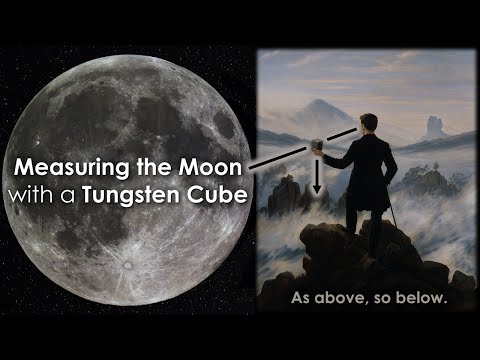 Measuring the Moon with a Tungsten Cube