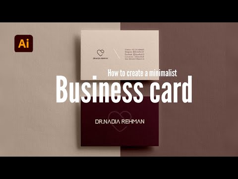 Make a minimalist business card with me ♡ || Adobe illustrator