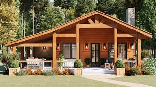 950 (Sq ft) Small but Stunning! The Perfect Cozy Cabin Design