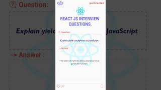 React JS Interview Questions Series . #shorts #reactjs #interview #javascriptdaily #qna reel 10
