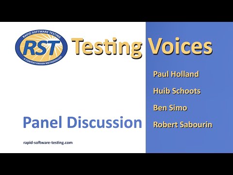 Testing Panel Discussion - Robert Sabourin, Paul Holland, Huib Schoots, Ben Simo