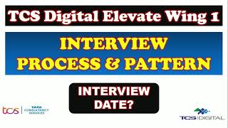 TCS Digital Interview 2021 | TCS Elevate Wing 1 interview | TCS DCA Interview |