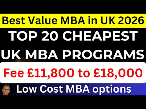Top 20 Cheapest MBA Programs in UK for International Students 2026 | UK MBA Fees & Universities List