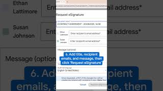 Create, request signatures, and sign documents with eSignatures in Google Docs. 🖋️ #Shorts