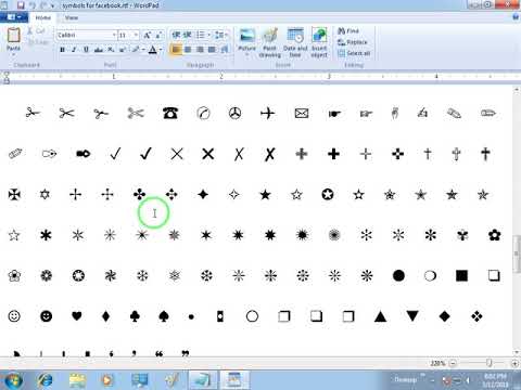 symbols for facebook