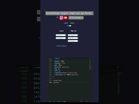 how to create login /sign up up form with html and Css tutorials create to bootstrap @techwith.X