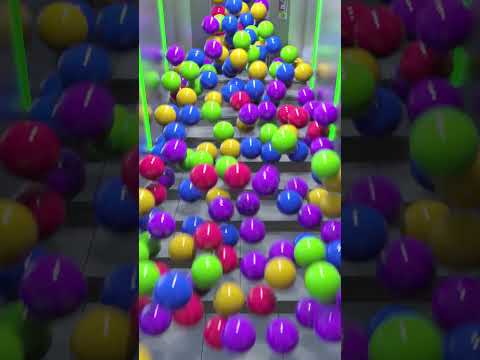 Colourful Spheres Falling Down The Stairs 🛗 Blender 3d Animation #satisfying #animation #blender3d