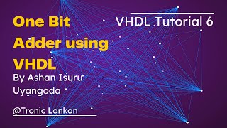 One bit Adder using VHDL - VHDL Tutorial 6  #Tronic_Lankan @TronicLankan