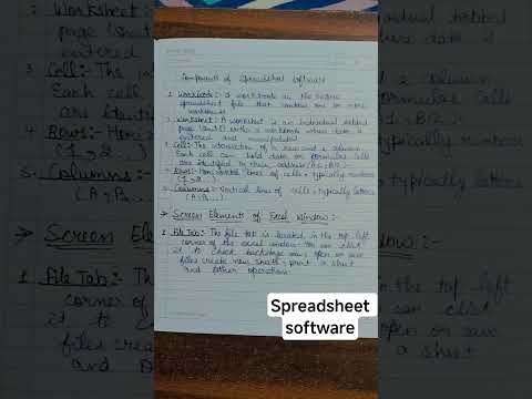 Spreadsheet software #AI #BCA #study #trending #trendingshorts #studymotivation #studywithme #like