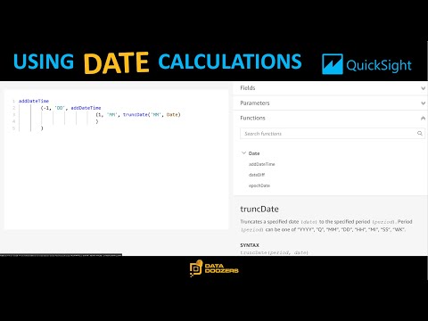 Using Date Calculations in AWS Quicksight