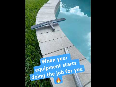 When the brush has a mind of its own 🧠🪣 #poolcleaning #poolcare #stopmotion #foryou #poolguy