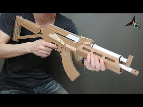 How To Make AK-74 That Shoots Bullets (Cardboard Gun) DIY