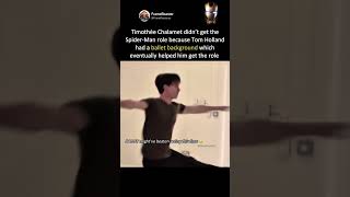 Timothée Chalamet Lost Spider-Man to Tom Holland’s Ballet Background #tomholland #zendaya