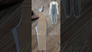 Basic overall pattern drafting for beginners #sewingpattern #patternmaking #patterndrafting #diy